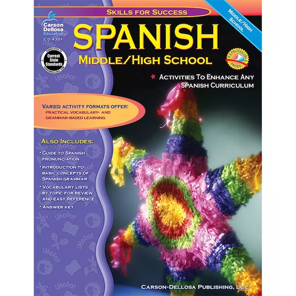 Carson Dellosa Skills for Success Spanish Resource Book, Grade 6-12, Paperback 4301 - main